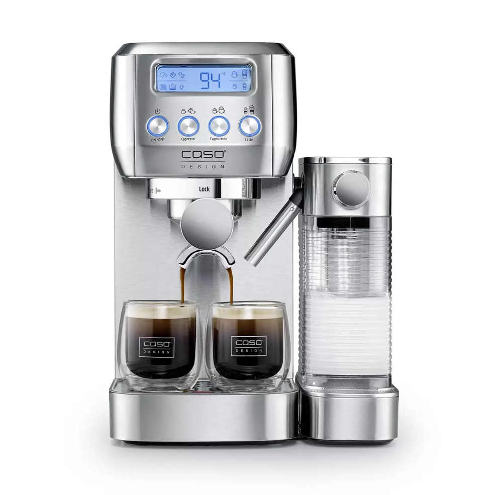 Espresso machine Caso 1350 W Espresso Gourmet Latte with 20 bar pump and milk frother