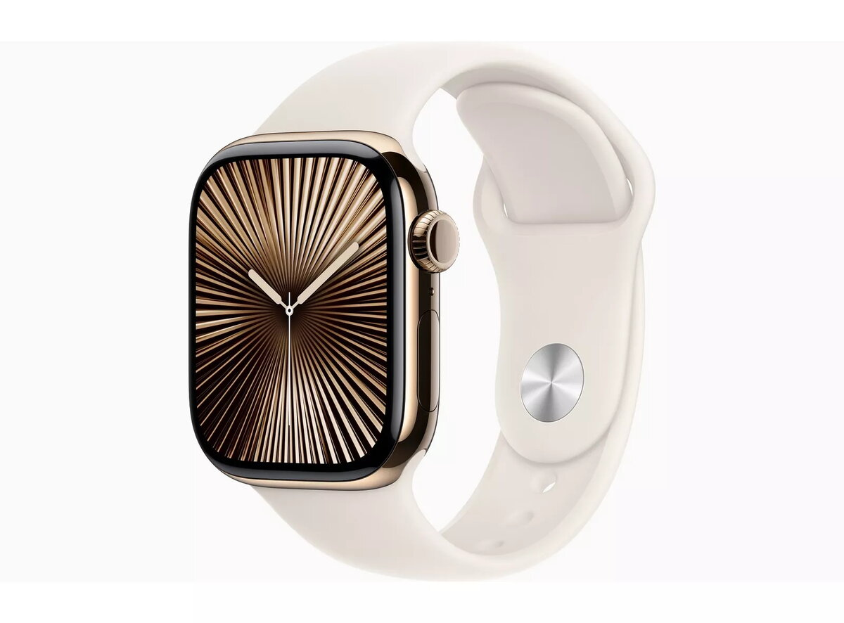 Smartwatch Apple Watch S10 Cell 46mm Gold Sport Band Starlight S/M