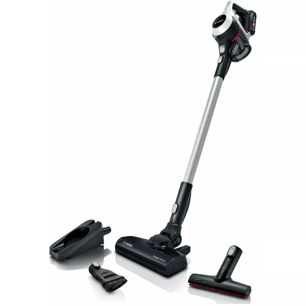 Stick vacuum Bosch Serie 6 BCS611AM 18V Battery 30 min Run time Bagless Black/White