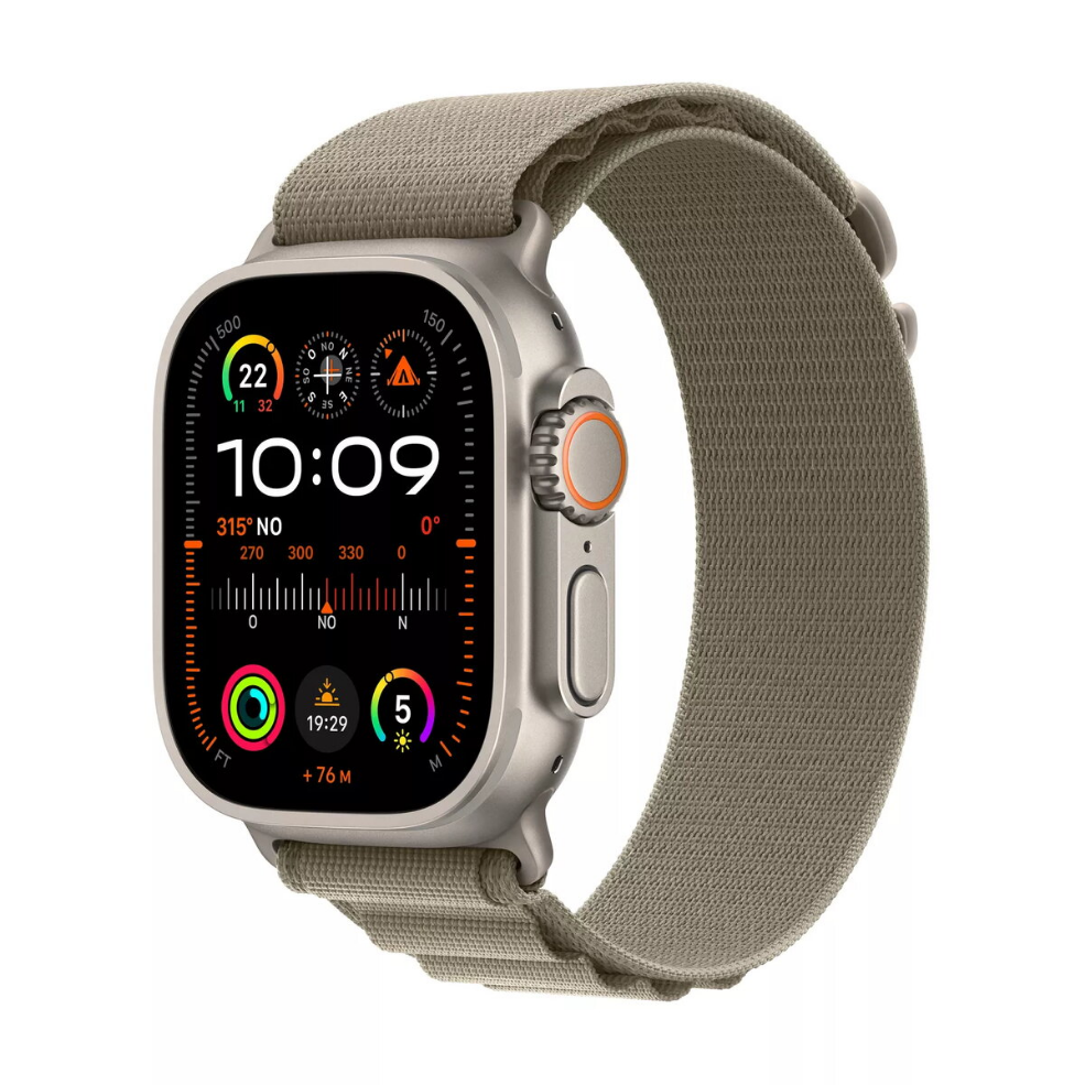 Smartwatch Apple Watch Ultra 2 49 mm Titanium OLED 410x502 px Touchscreen 4G GPS 64 GB Olive band