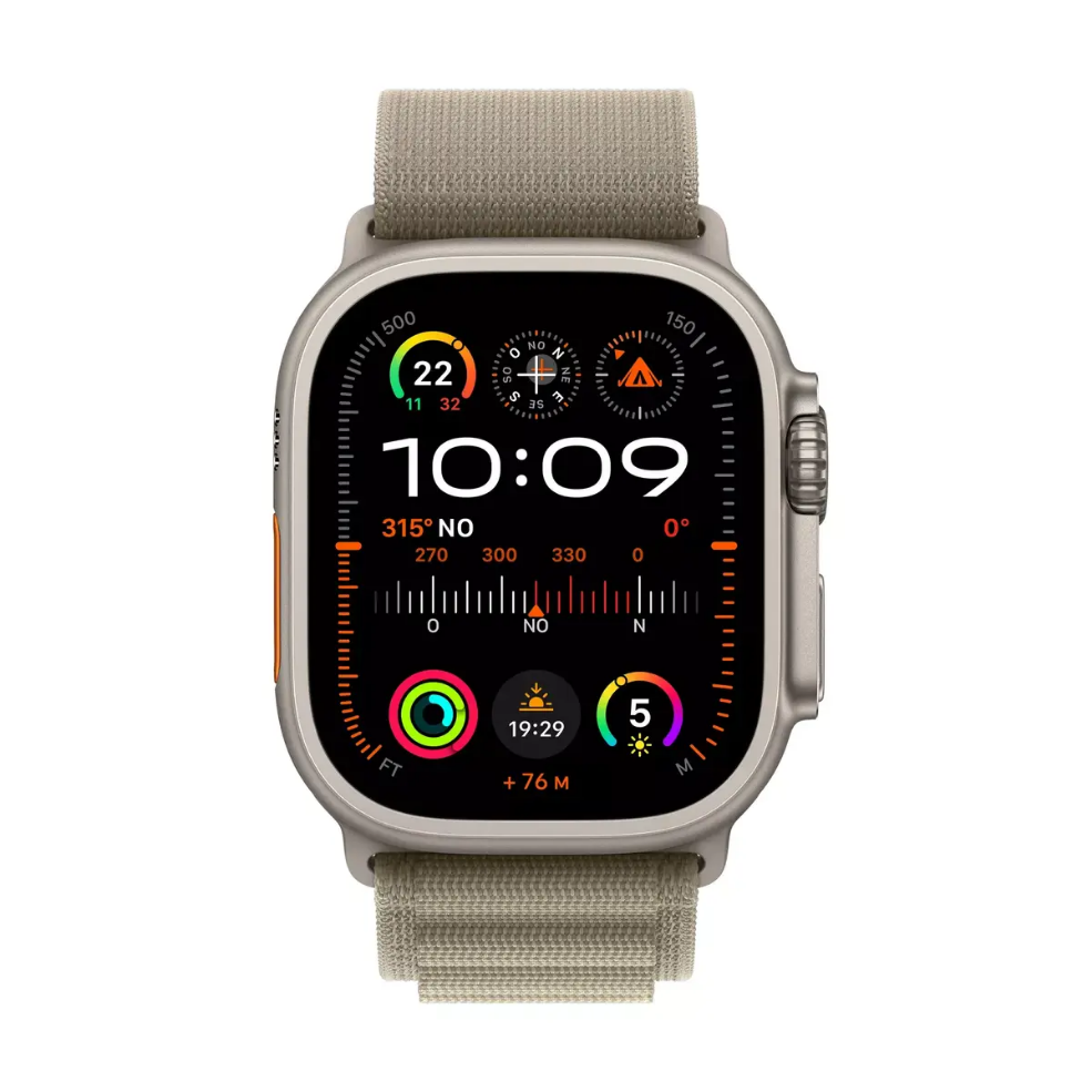Smartwatch Apple Watch Ultra 2 49 mm Titanium OLED 410x502 px Touchscreen 4G GPS 64 GB Olive band