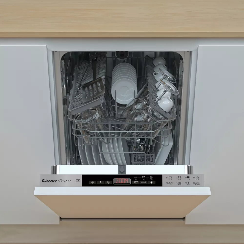 Candy Brava CDIH 2T1047 Fully built-in Dishwasher 10 place settings Slimline 45 cm