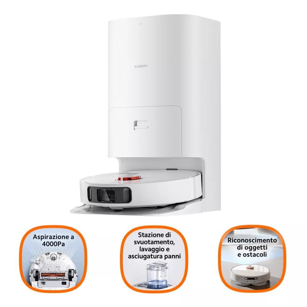 Robot vacuum cleaner Xiaomi X10 Plus Combi White — combi dust container