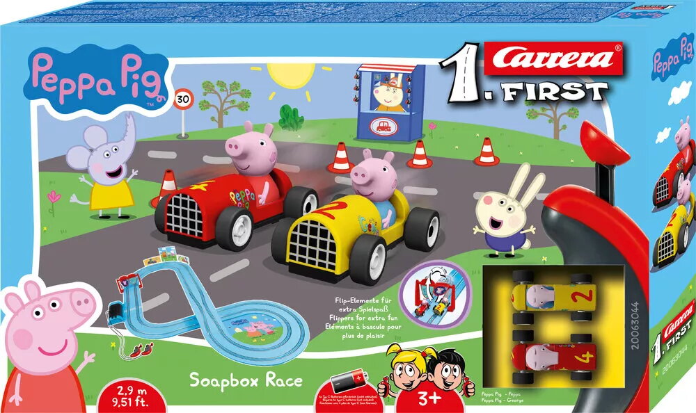 Racing vehicle &amp; track set CARRERA Peppa Pig Soopbox Race for ages 3+