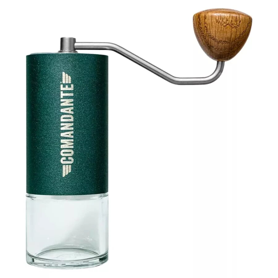 Manual coffee grinder COMANDANTE C40 MK4 Nitro-Blade Racing Green — adjustable settings