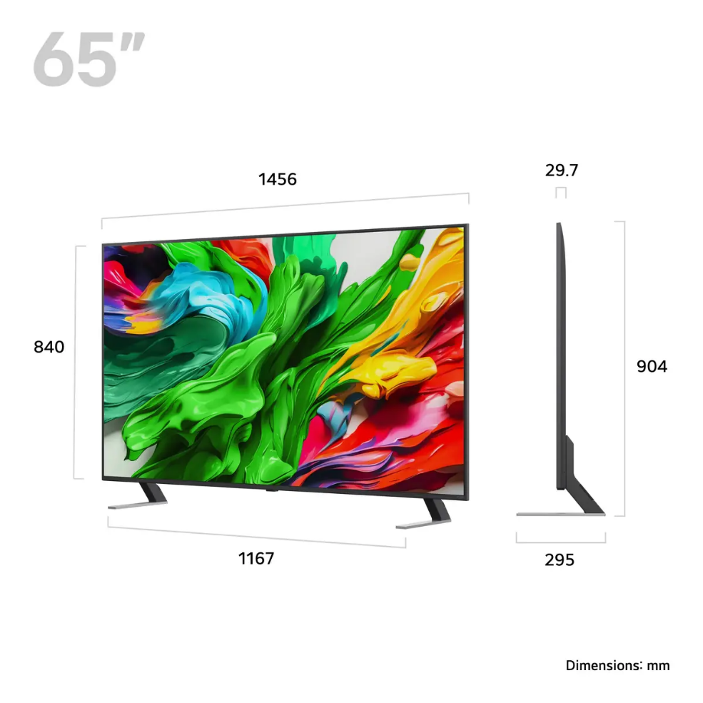 LG 65QNED85A3C TV 165.1 cm (65") 4K Ultra HD Smart TV Wi-Fi Black