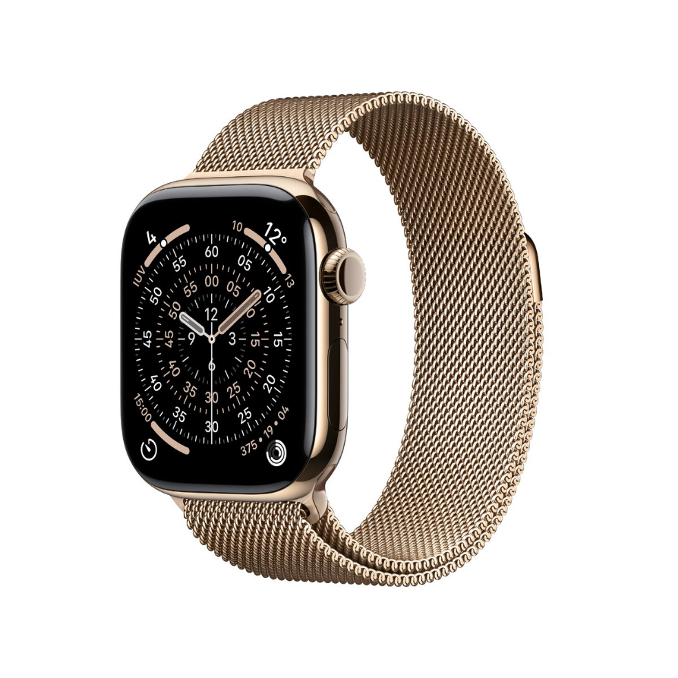Smartwatch Apple Watch Series 11 GPS + Cellular 42 mm, goudkleurige titanium behuizing
