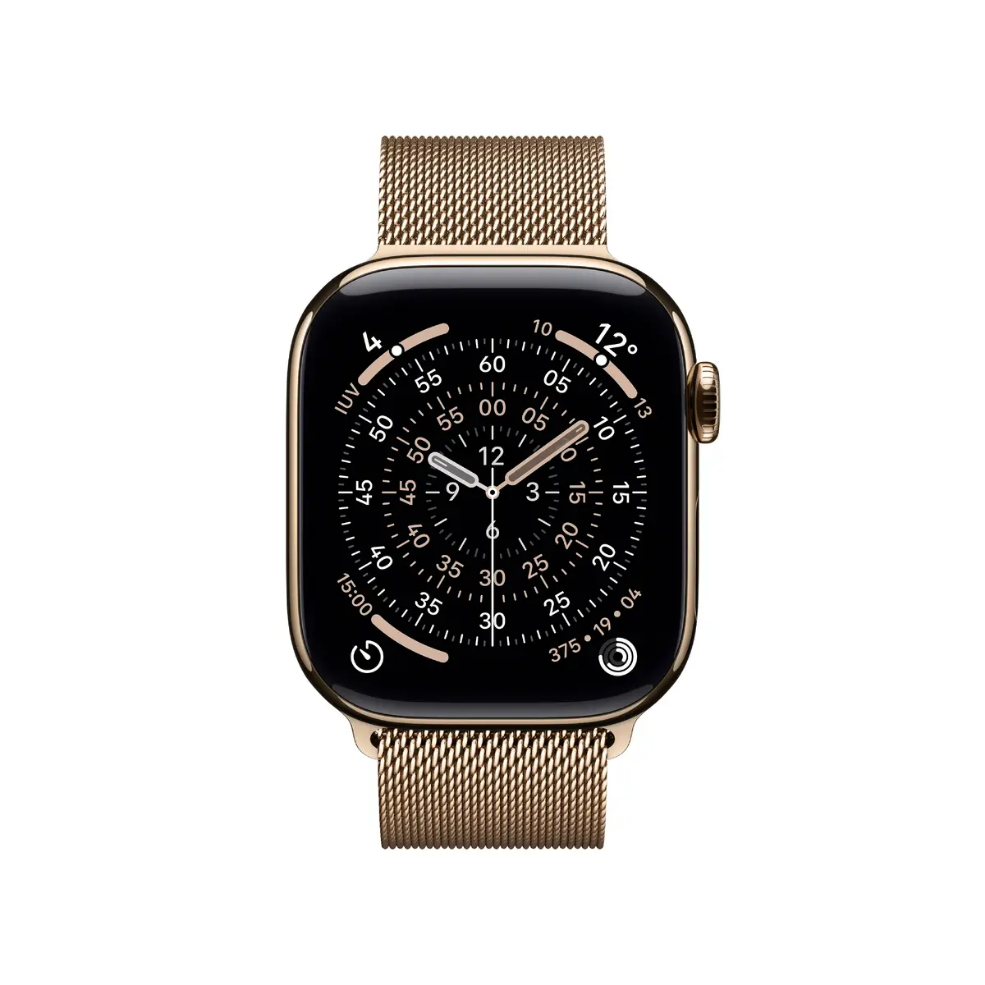 Smartwatch Apple Watch Series 11 GPS + Cellular 42 mm, goudkleurige titanium behuizing