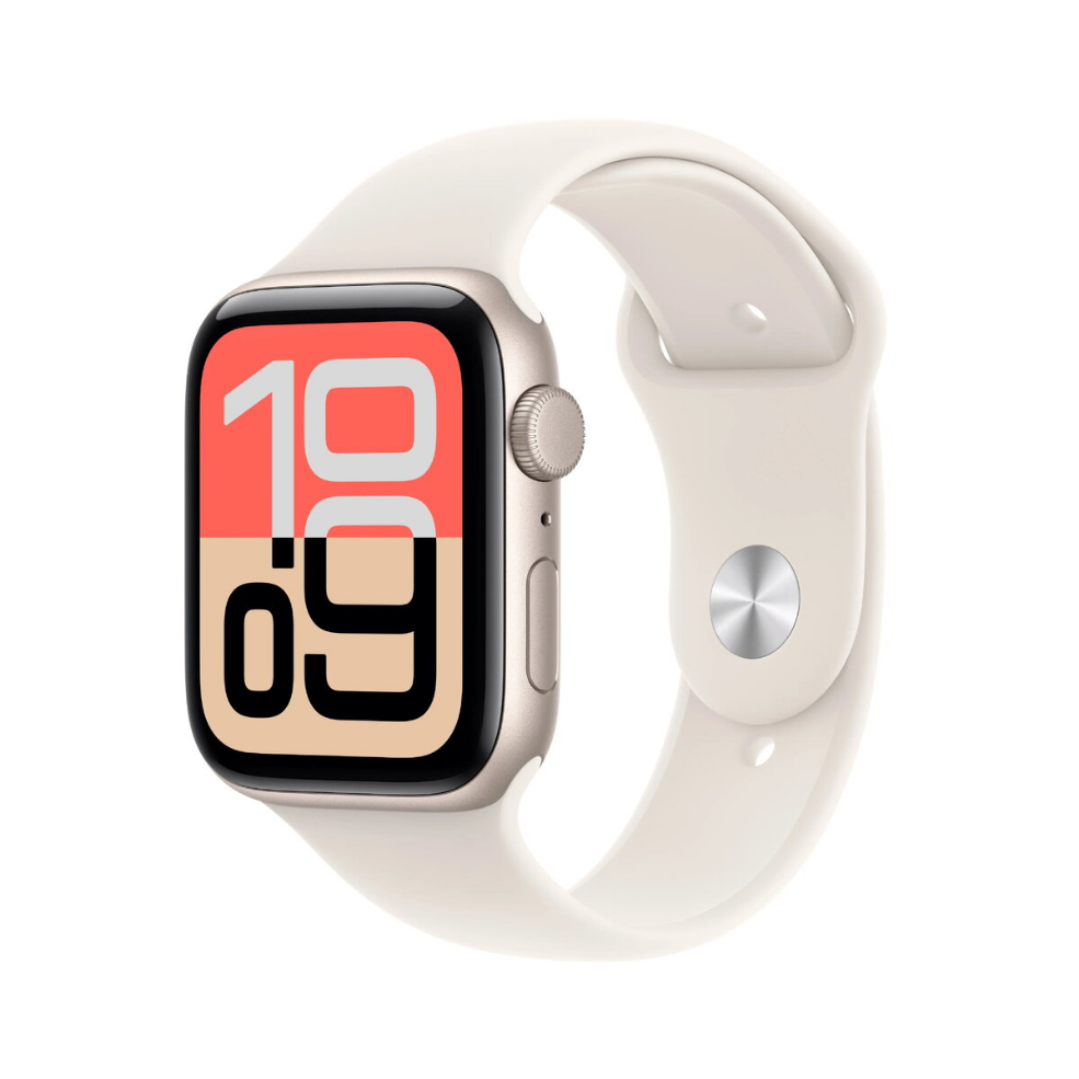 Apple Watch SE 3 GPS 44mm Starlight Aluminium Case with Starlight Sport Band S/M