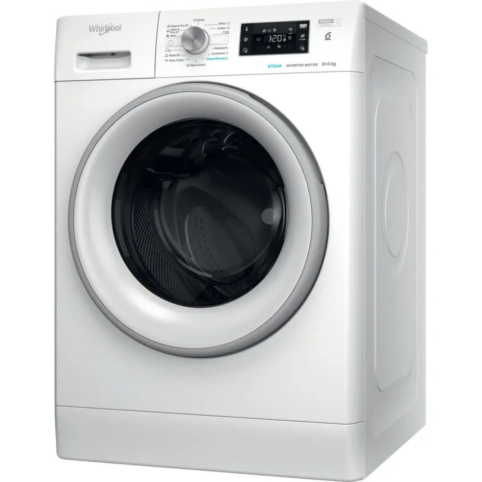 Washer Dryer WHIRLPOOL FFWDB 864489 SV EE front-load 6 kg 1400 RPM white