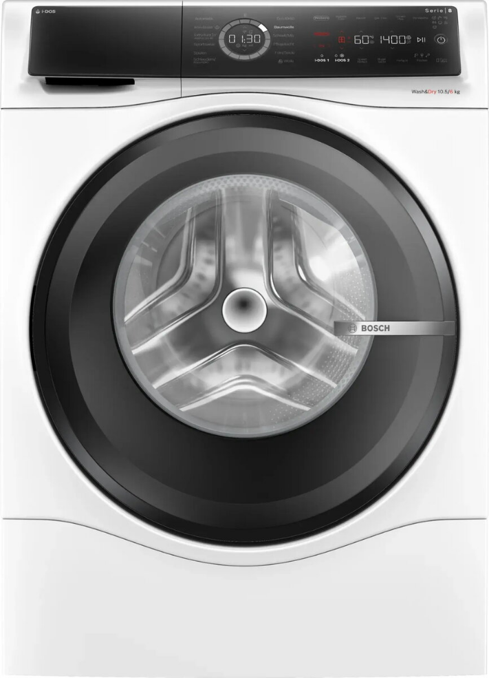 Bosch Serie 8 WNC254A40 Washer Dryer Freestanding Front-load White D