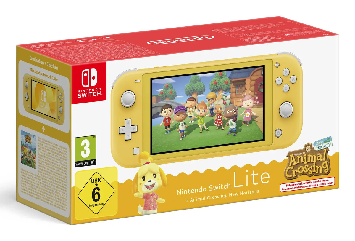 Nintendo Switch Lite Animal Crossing Portable Game Console 14 cm 32 GB Touchscreen Wi-Fi Yellow