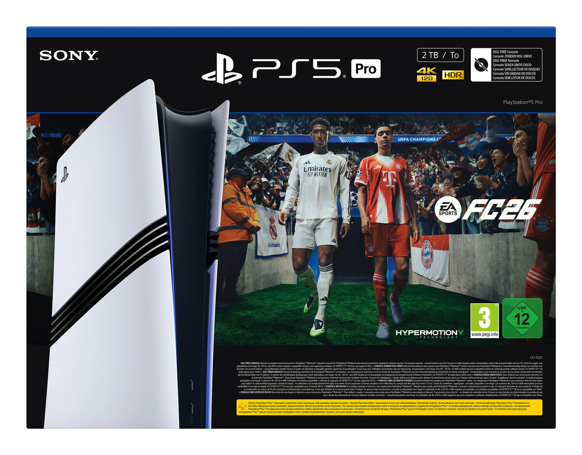Sony PlayStation 5 Pro EA Sports FC 26 Bundle 2 TB Wi-Fi Black White