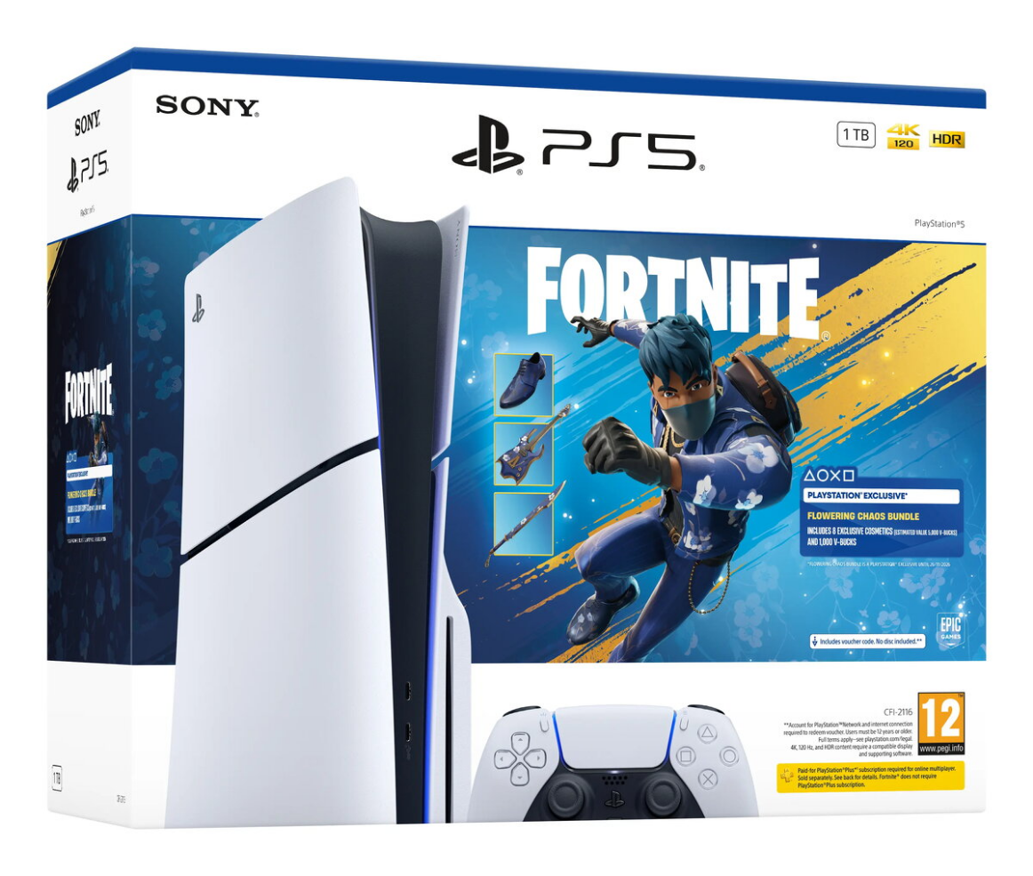 Game console Sony PlayStation 5 Fortnite Flowering Chaos Bundle 1 TB SSD Wi‑Fi Black/White