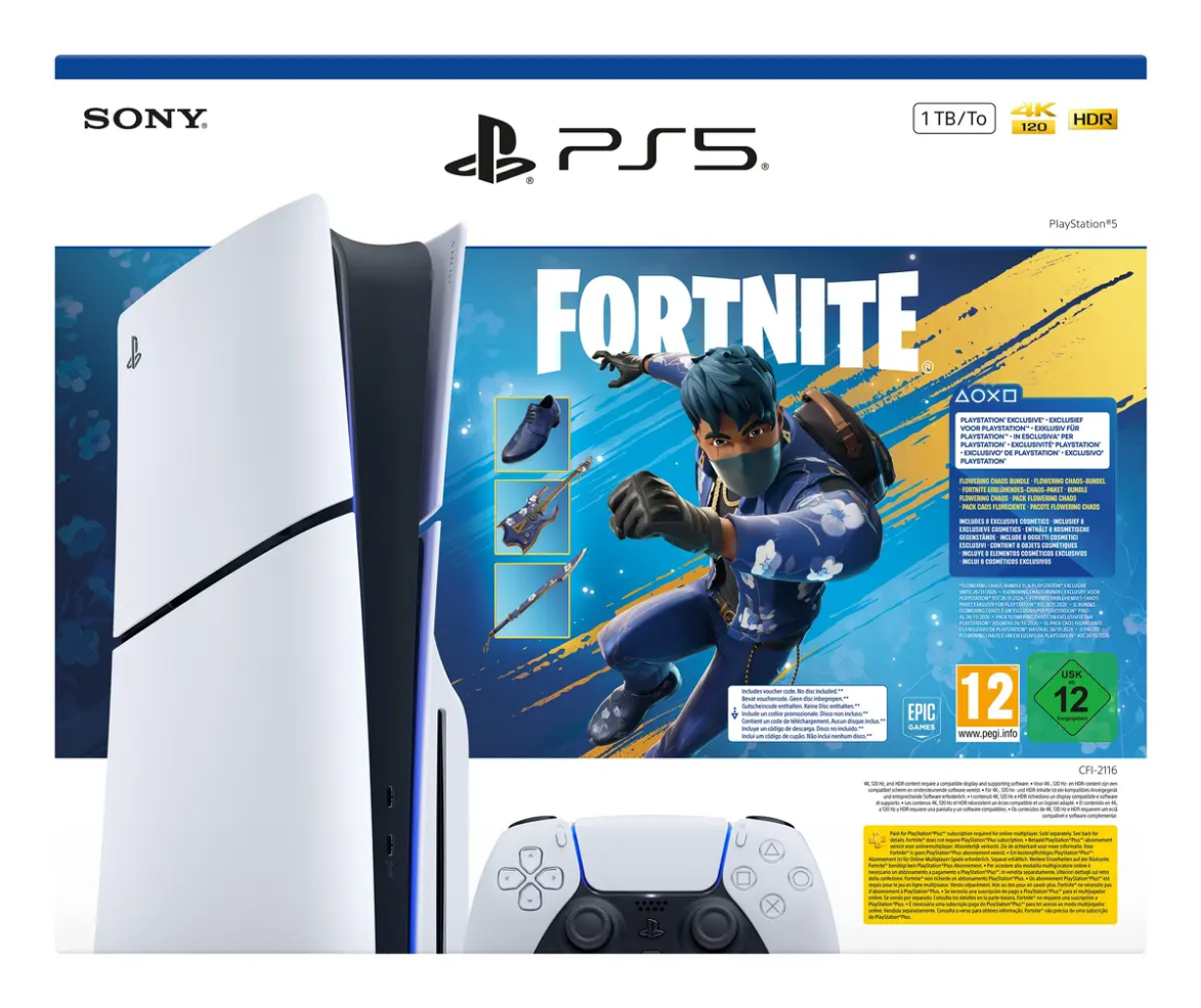 Game console Sony PlayStation 5 Fortnite Flowering Chaos Bundle 1 TB SSD Wi‑Fi Black/White