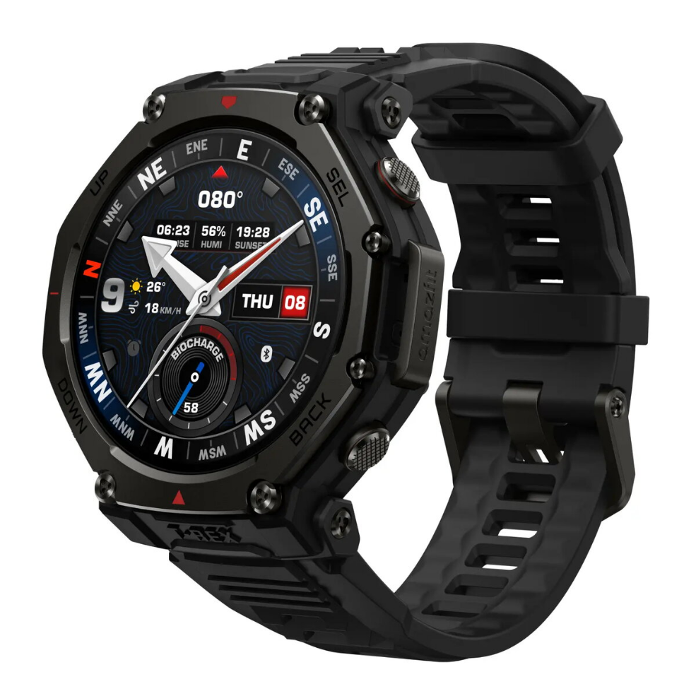 Smartwatch Amazfit T‑rex 3 Pro 44 mm AMOLED 1.32" 466×466 Touchscreen Wi‑Fi GPS 640 mAh Black