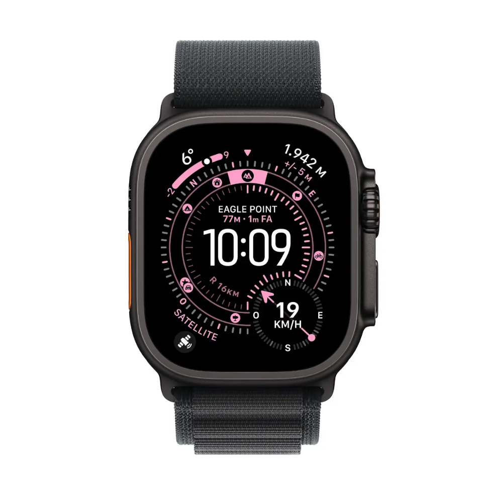 Apple Watch Ultra 3 GPS + Cellular 49mm Black Titanium Case with Black Alpine Loop - Small