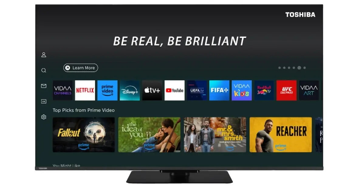 Toshiba TV 55QV7G63DG QLED 55-inch Smart TV with 55" screen