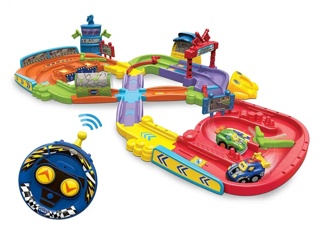 Toy RC car racing track VTech Tut Tut Baby Flitzer – interactive push-and-go vehicle set