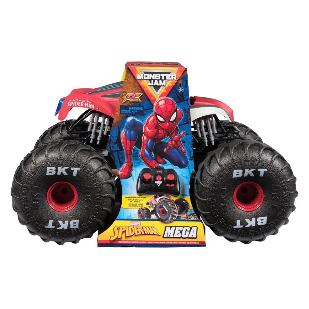 Remote Control Monster Jam Mega Spider-Man by Spin Master - RC stunt truck toy