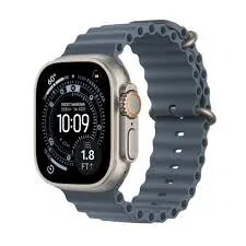 Smartwatch Apple Watch Ultra 3 GPS + Cellular 49mm Natural Titanium Case with Anchor Blue Ocean Band