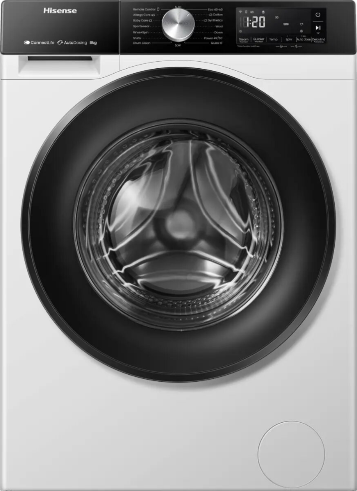 Washing machine Hisense WF3S8045BW3 front-load 8 kg 1400 RPM White